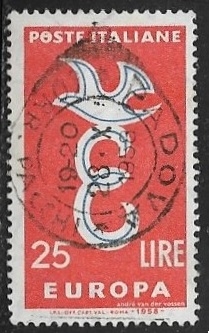  Europa (C.E.P.T.) 1958 - Letter 'E'