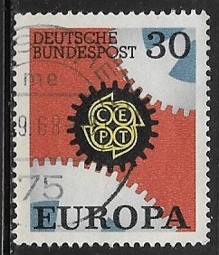  Europa (C.E.P.T.) 1967 - Ruedas dentadas