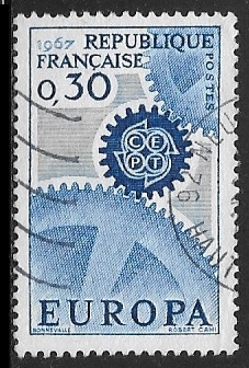  Europa (C.E.P.T.) 1967 - Ruedas dentadas