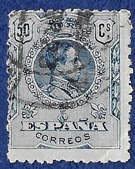 Edifil 277 Alfonso XIII tipo medallón 50 cts