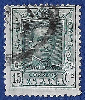 Edifil 315 Alfonso XIII tipo Vaquer 15 cts