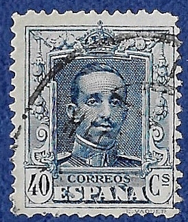 Edifil 319 Alfonso XIII tipo Vaquer 40 cts