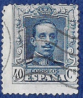 Edifil 319 Alfonso XIII tipo Vaquer 40 cts (2)