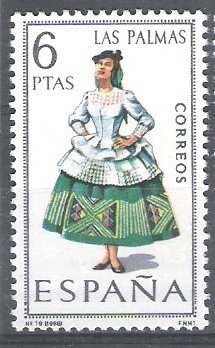 Trajes típicos españoles. Las Palmas.