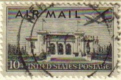 USA 1947 Scott C34 Sello Air Mail Edificio Organización Pan American Washington usado Estados Unidos