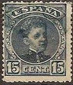 ESPAÑA 1901-5 244 Sello Alfonso XIII 15c. Tipo Cadete Usado