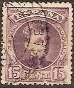 ESPAÑA 1901-5 245 Sello Alfonso XIII 15c. Tipo Cadete Usado