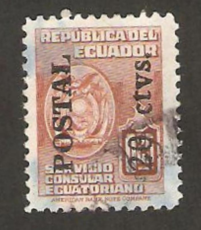 servicio consular, impreso postal 20c.