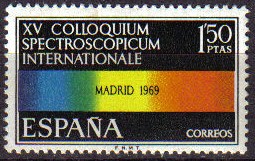 ESPAÑA 1969 1924 Sello Nuevo XV Colloquium Spectroscopicum Intenacionale Madrid c/señal charnela