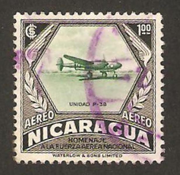 homenaje a la fuerza aerea, avion unidad  p-38