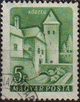 Hungria 1960 Scott 1290 Sello Castillo Koezeg Vert usado Magyar Posta M-1655 Ungarn Hungary Hongrie 