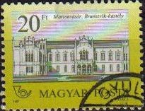 HUNGRIA Magyar Posta 1987 3902 Sello Castillo Brunswick Martonvaear usado Scott3024