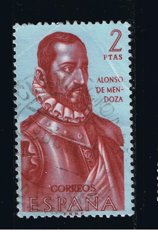 Edifil  1458  Forjadores de América   Alonso de Mendoza