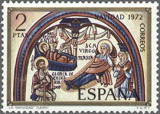 ESPAÑA 1972 2115 Sello Nuevo Navidad Pinturas Basílica San Isidoro León