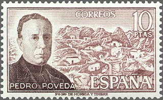 ESPAÑA 1974 2181 Sello Nuevo Personajes Españoles Padre Pedro Poveda Spain sin goma