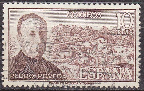 ESPAÑA 1974 2181 Sello Personajes españoles Padre Pedro Poveda Usado