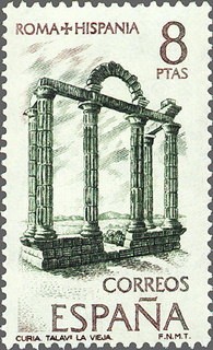 ESPAÑA 1974 2190 Sello Nuevo Roma Hispania Curia de Talavera la Vieja Caceres