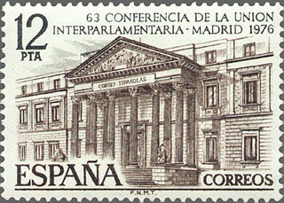 ESPAÑA 1976 2359 Sello Nuevo LXIII Conferencia de la Unión Interparlamentaria