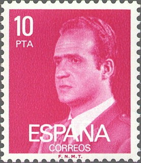 ESPAÑA 1977 2394 Sello Nuevo Serie Basicas Rey Don Juan Carlos I 10p sin goma