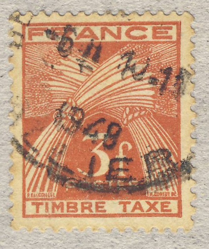 Gerbes légende Timbre-Taxe