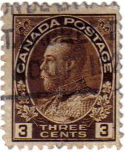 Jorge V. Canadá postage