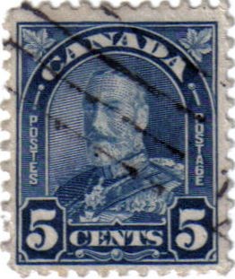 Jorge V. Canadá postage