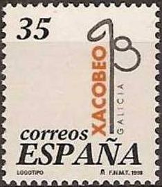 ESPAÑA 1998 3525 Sello Nuevo Año Santo Compostelano Anagrama de Luis Carballo