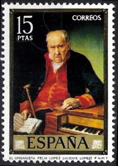 Dia del Sello. Vicente López  Portaña. El organista Félix López.