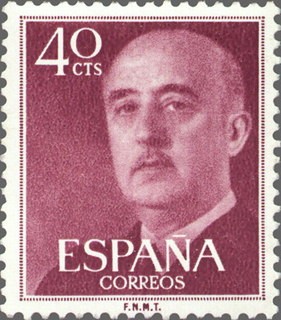 ESPAÑA 1955 1148 Sello Nuevo General Franco 0,40pts