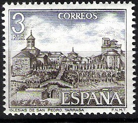 2268 Serie turística. Iglesia de San Pedro, Tarrasa, Barcelona.