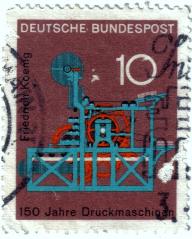 150 años de impresión. Primera impresión de cilindro plano de Friedrich Koenig