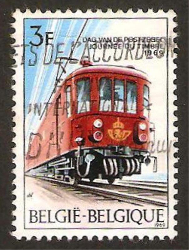 1488 - dia del sello, locomotora de correos