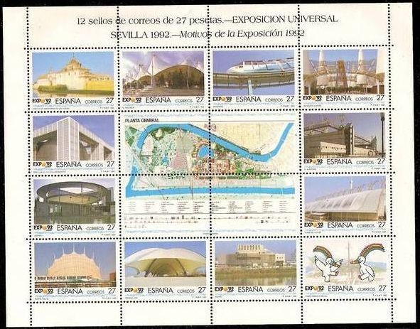 ESPAÑA 1992 3176/87 3189 MP Sellos Nuevos Exposición Universal Sevilla EXPO'92