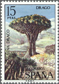 ESPAÑA 1973 2124 Sello Nuevo Serie Flora Drago Dracaena Draco