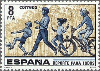 ESPAÑA 1979 2517 Sello Nuevo Deporte para todos c/señal charnela