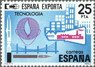 ESPAÑA 1980 2567 Sello Nuevo España Exporta Tecnologia c/señal charnela Yvert2213 Scott2207