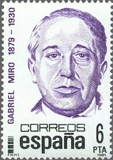 ESPAÑA 1981 2618 Sello Nuevo Centenarios Personajes Famosos Gabriel Miro (1879-1930) c/señal charnel