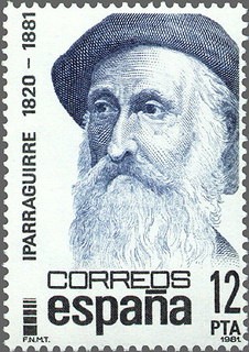 ESPAÑA 1981 2643 Sello Nuevo Centenarios Personajes José Maria Iparraguirre (1820-1881) c/señal char