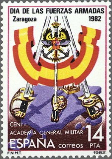 ESPAÑA 1982 2659 Sello Nuevo Dia de las Fuerzas Armadas Cartel c/señal charnela Yvert2287 Scott2292