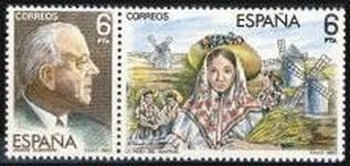 ESPAÑA 1983 2699/0 Sellos Nuevos Maestros Zarzuela La Rosa del Azafran y Jacinto Guerrero c/s charne