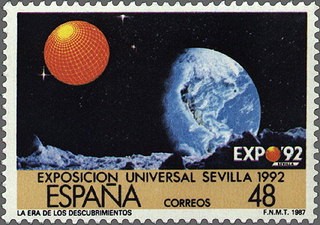 ESPAÑA 1987 2876 Sello Nuevo Exposición Universal Sevilla EXPO'92 Yvert2496 Scott2509