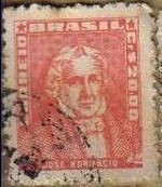 BRASIL 1959 Scott 800 Sello Personaje Jose Bonifacio 20cr Usado