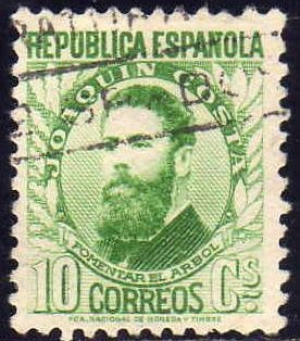 ESPAÑA 1932 664 Sello º Personajes Joaquin Costa 10c Republica Española