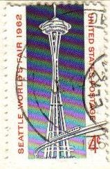 USA 1962 Scott 1196 Sello Feria Mundial de Seatle Space Needle And Monorail usado