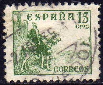 ESPAÑA 1940 918 Sello Rodrigo Diaz de Vivar. El Cid 15c usado