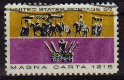 USA 1965 Scott 1265 Sello Conmemorativo Carta Magna de 1215 usado