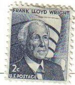 USA 1965 Scott 1280 Sello Personajes Frank Lloyd Wright usado