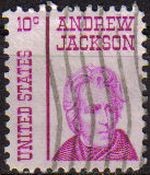 USA 1965 Scott 1286 Sello Presidente 7º Andrew Jackson (15/03/1767-08/06/1845) usado