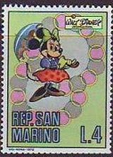 SAN MARINO 1970 Scott 739 Sello Nuevo Disney Minnie Mouse 4L