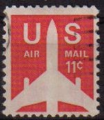 USA 1971 Scott C78 Sello Air Mail Serie Basica Avión usado